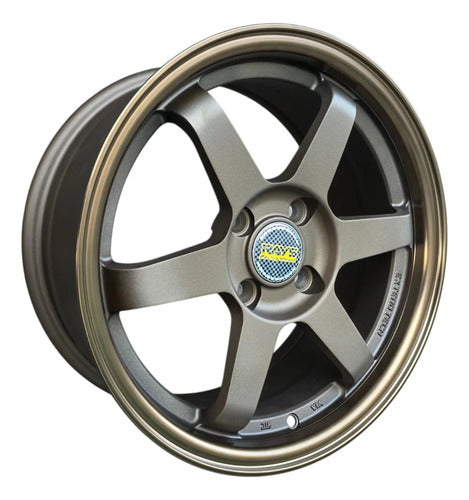 Llantas Deportivas Volk Racing Aro 15X7 4X100 (Set De 4)